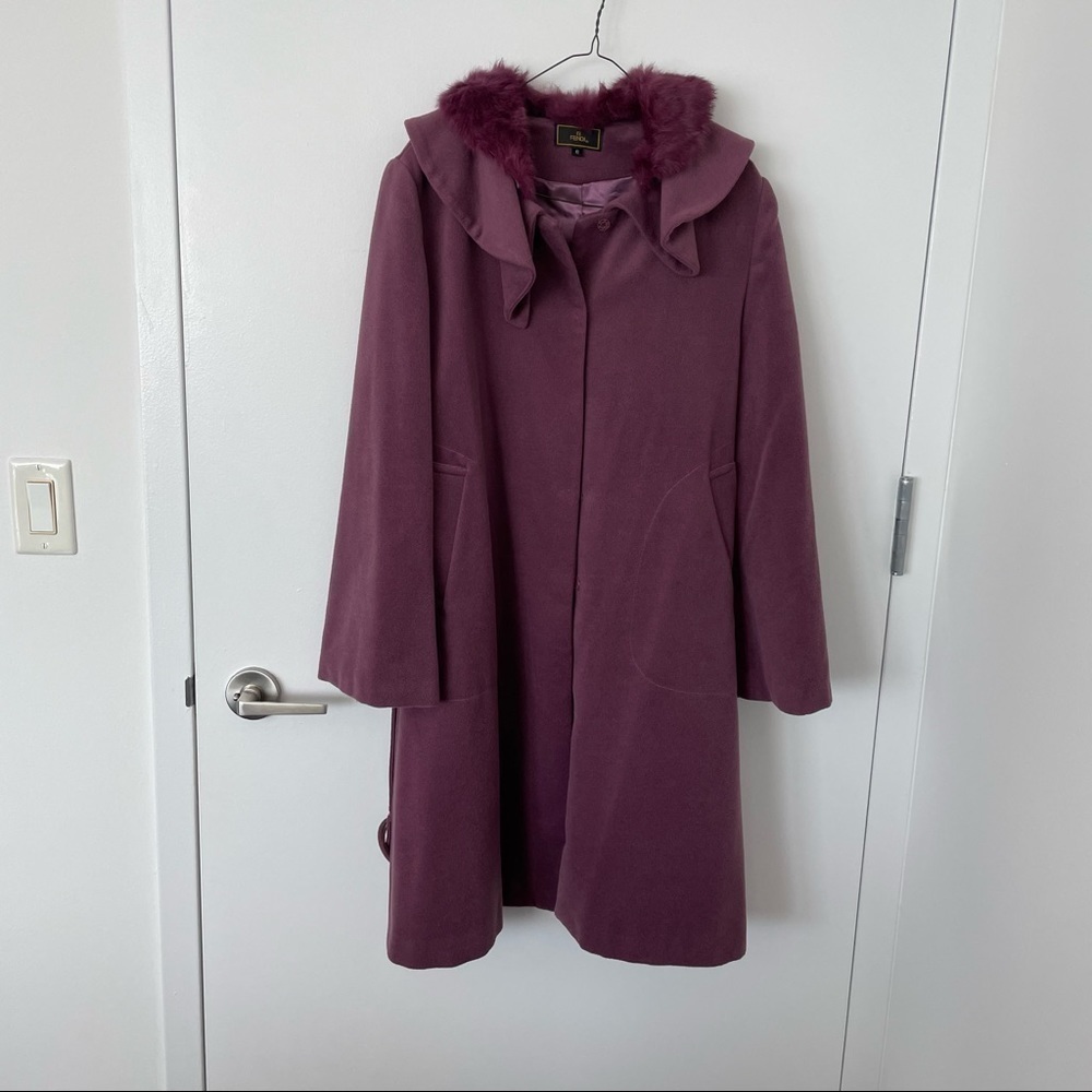 Fendi vintage purple rabbit fur coat - Picture 2 of 4